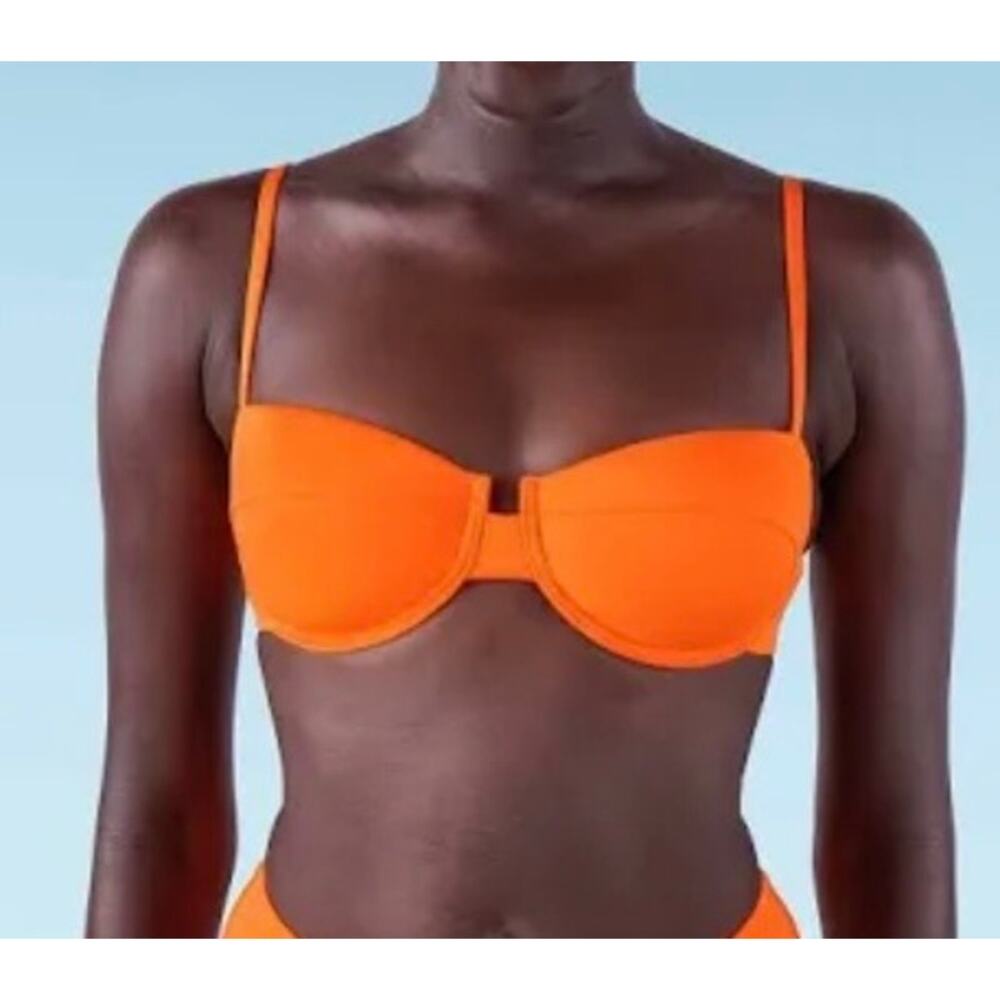 Liberty & Justice Orange Underwire The Assutu Bikini Top XL